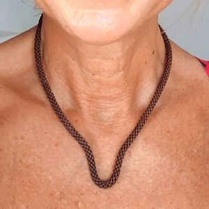 New Tao Spain adjustable woven necklace beds into different shapes & stays there